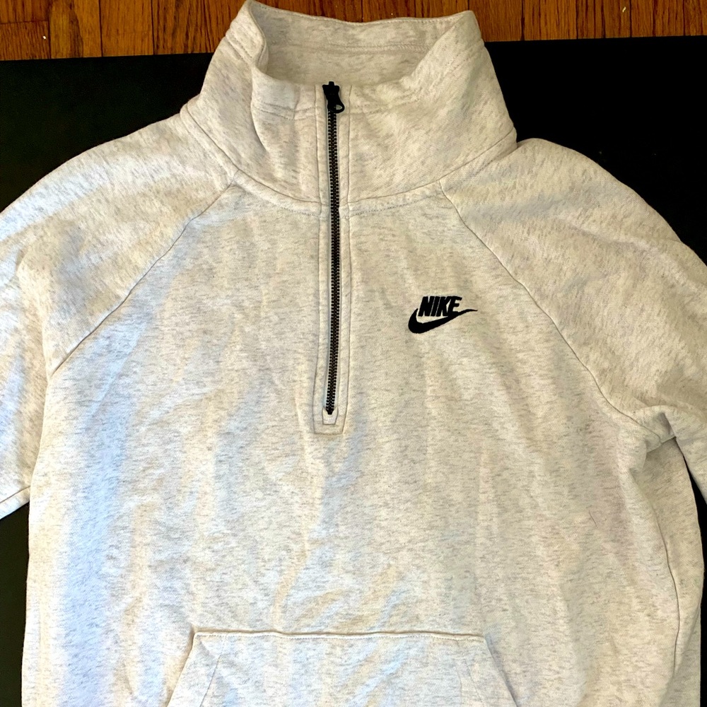 Nike Gray Women's Quarter Zip Sweater